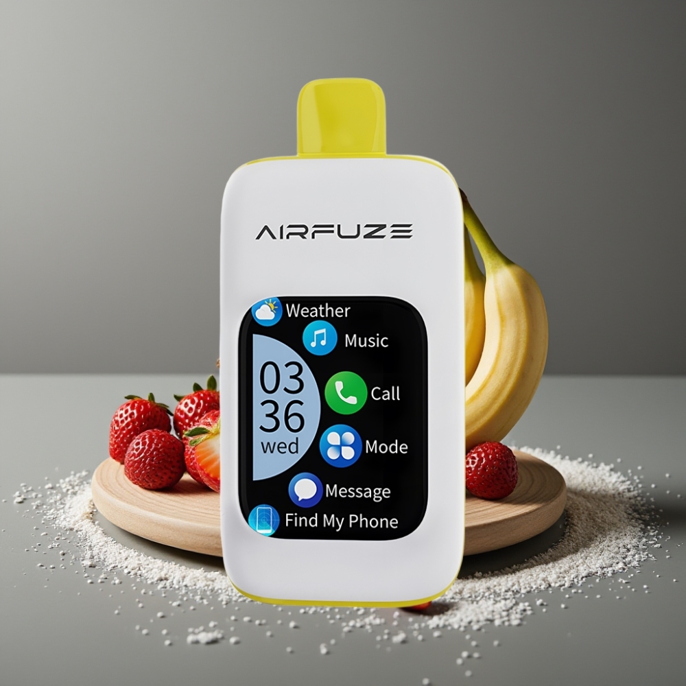 AirFuze Smart 30000 Puffs Strawberry Banana TFT Touch Disposable Vape