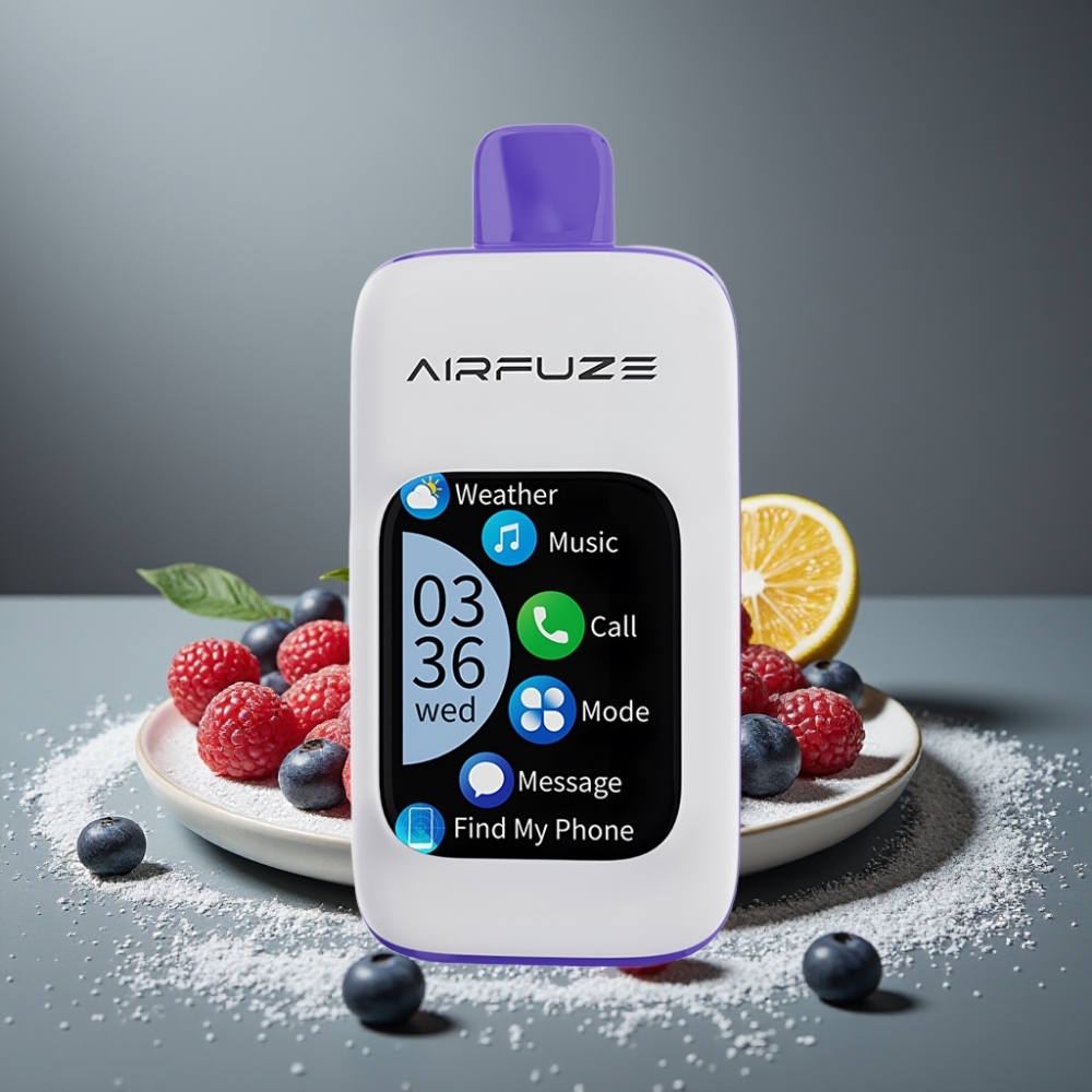 AirFuze Smart 30000 Puffs Touch Screen Disposable Pod Blue Razz Ice