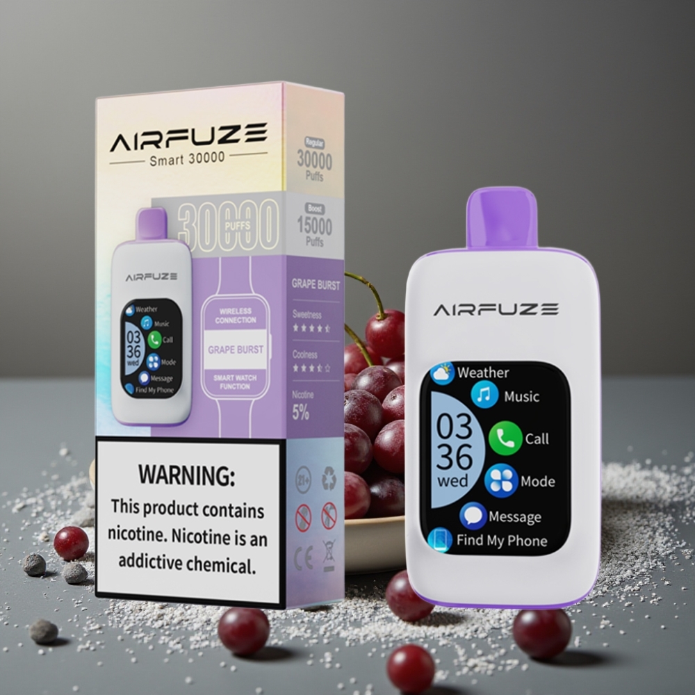 AirFuze Smart 30000 Puffs Touch Screen Disposable Vape Grape Burst