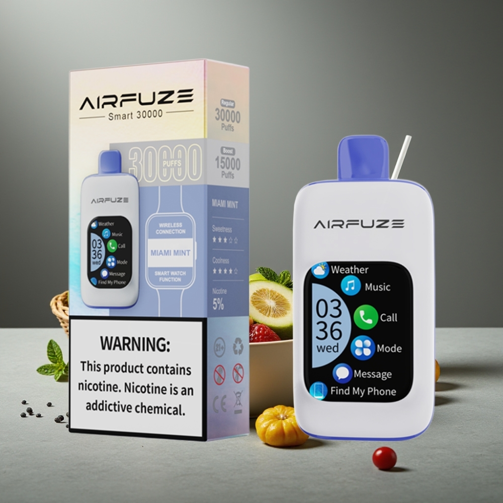 AirFuze Smart 30000 Puffs Touch Screen Disposable Vape Miami Mint