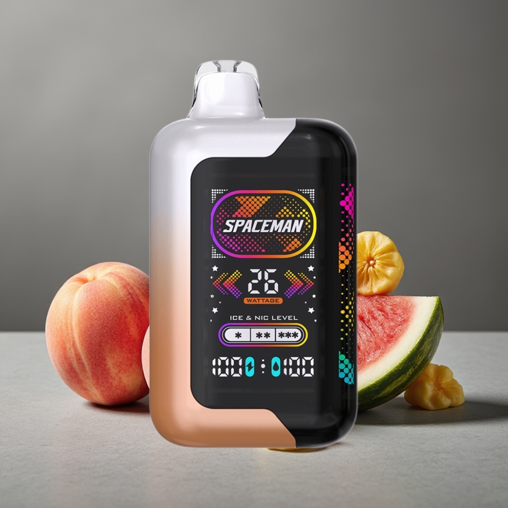 SMOK Spaceman SP40000 Zero Nicotine 20ml 40000 Puffs Dual Mesh Juicy Peach Watermelon