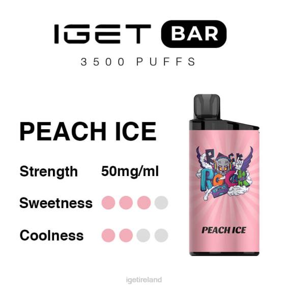IGET vape Ireland Bar 3500 Puffs P80R279 Peach Ice
