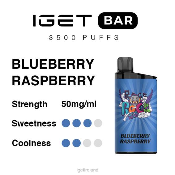 IGET vape Ireland Bar 3500 Puffs P80R306 Blueberry Raspberry