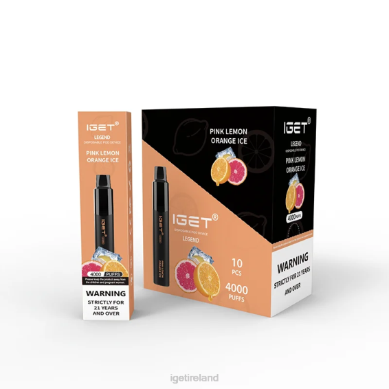 IGET bar store Legend 4000 Puffs P80R321 Pink Lemon Orange Ice