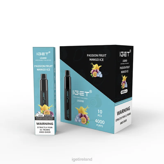 IGET vape Ireland Legend 4000 Puffs P80R342 Passion Fruit Mango Ice