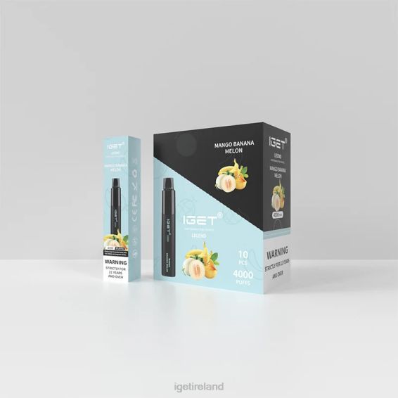 IGET vape Legend 4000 Puffs P80R350 Mango Banana Melon