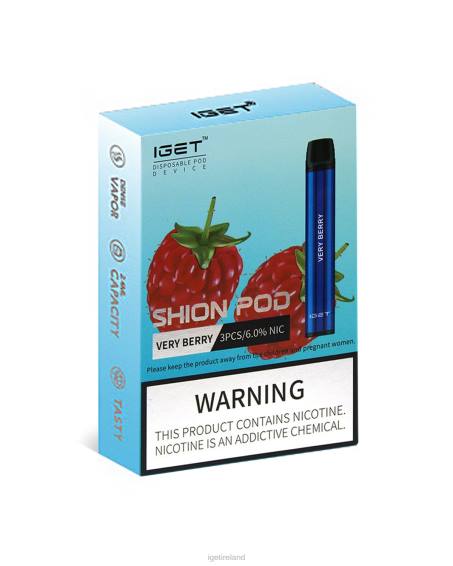 3 x IGET vape Shion P80R29 Very Berry