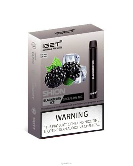 3 x IGET vape Ireland Shion P80R3 Blackberry Ice