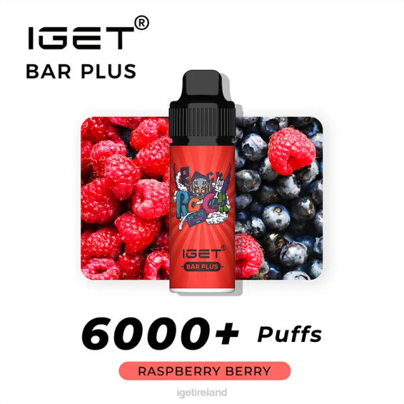 IGET bar store BAR PLUS - 6000 PUFFS P80R589 Raspberry Berry