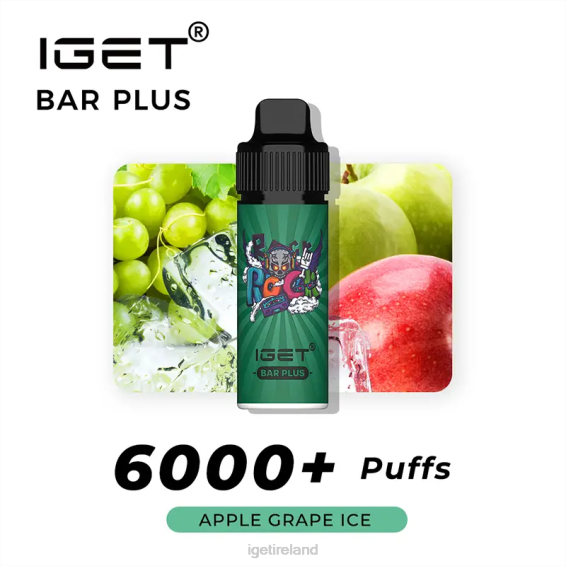 IGET vape BAR PLUS - 6000 PUFFS P80R591 Apple Grape Ice