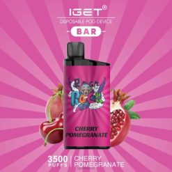 IGET bar nicotine content BAR - 3500 PUFFS P80R578 Cherry Pomegranate